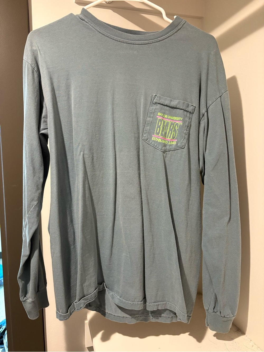 Baylor Bears Pocket Long-Sleeve Comfort Colors Tee